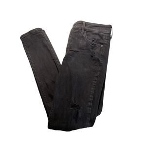 Old Navy High Rise Rockstar Super Skinny Size 6 Womens Black Denim Jeans